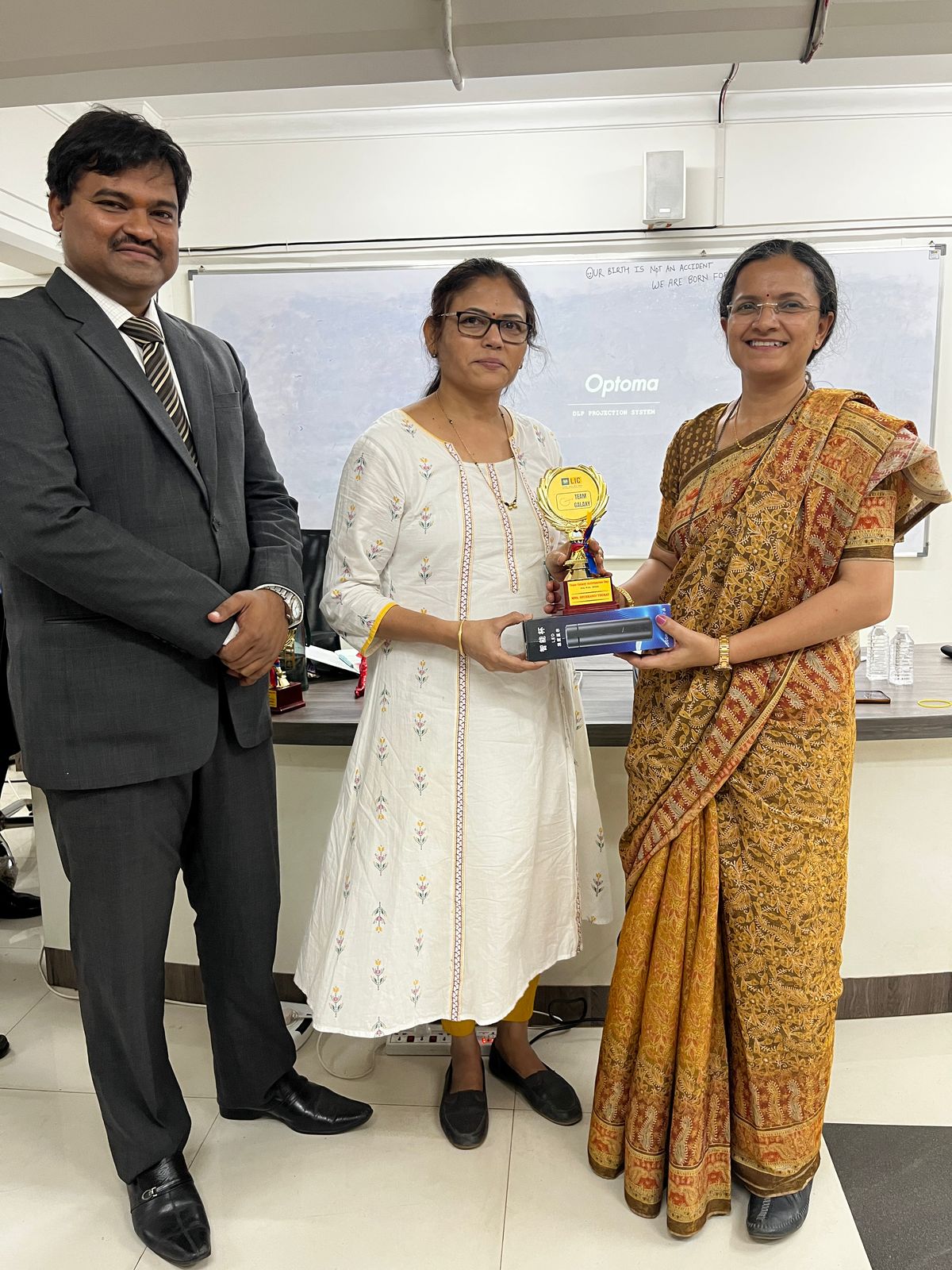 Awarded With Trophy for Remarkable Achievement